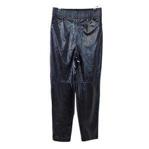 Aritzia Wilfred Funk Pant, Vinyl, Black High Rise, Straight Leg, Mobwife, Size 6
